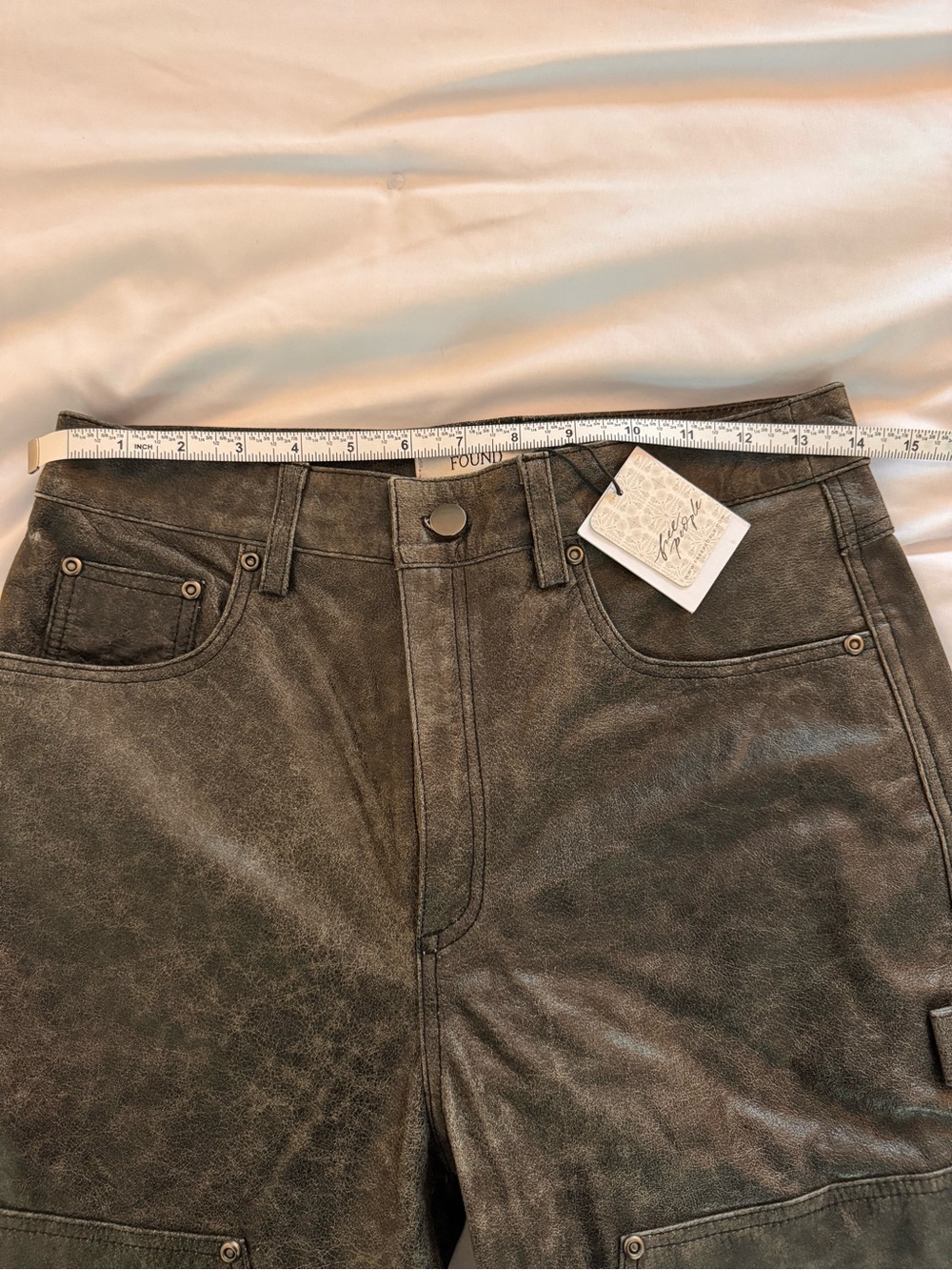 FOUND Distressed Leather Carpenter Pants - Picture 7 of 8